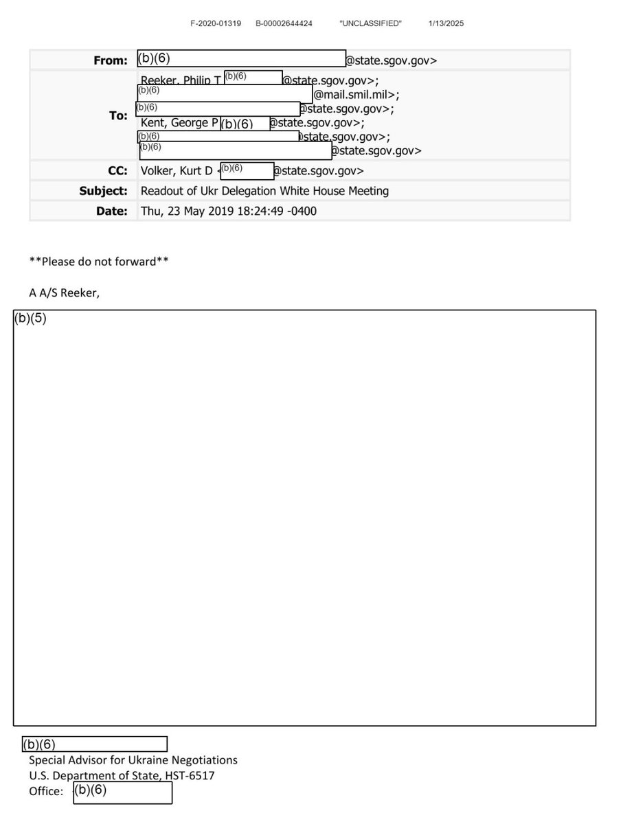 FOIANate's tweet photo. FOIA's Exemption 5 means that the public doesn't have the right to see State's summary what the Trump-Ukraine meeting was about.😃

I'll appeal. https://t.co/T3AvoqeJY5