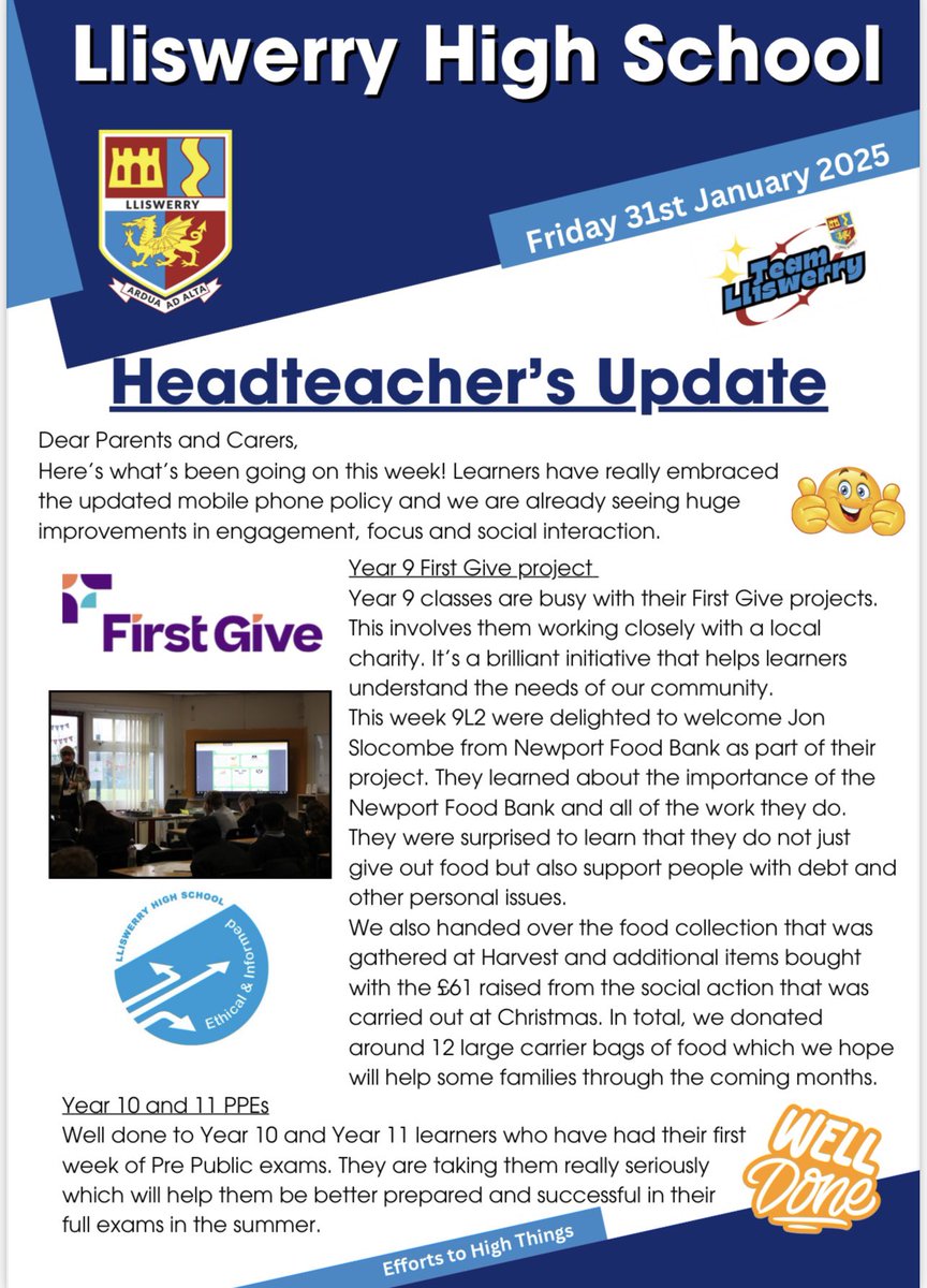 Lliswerry High tweet media