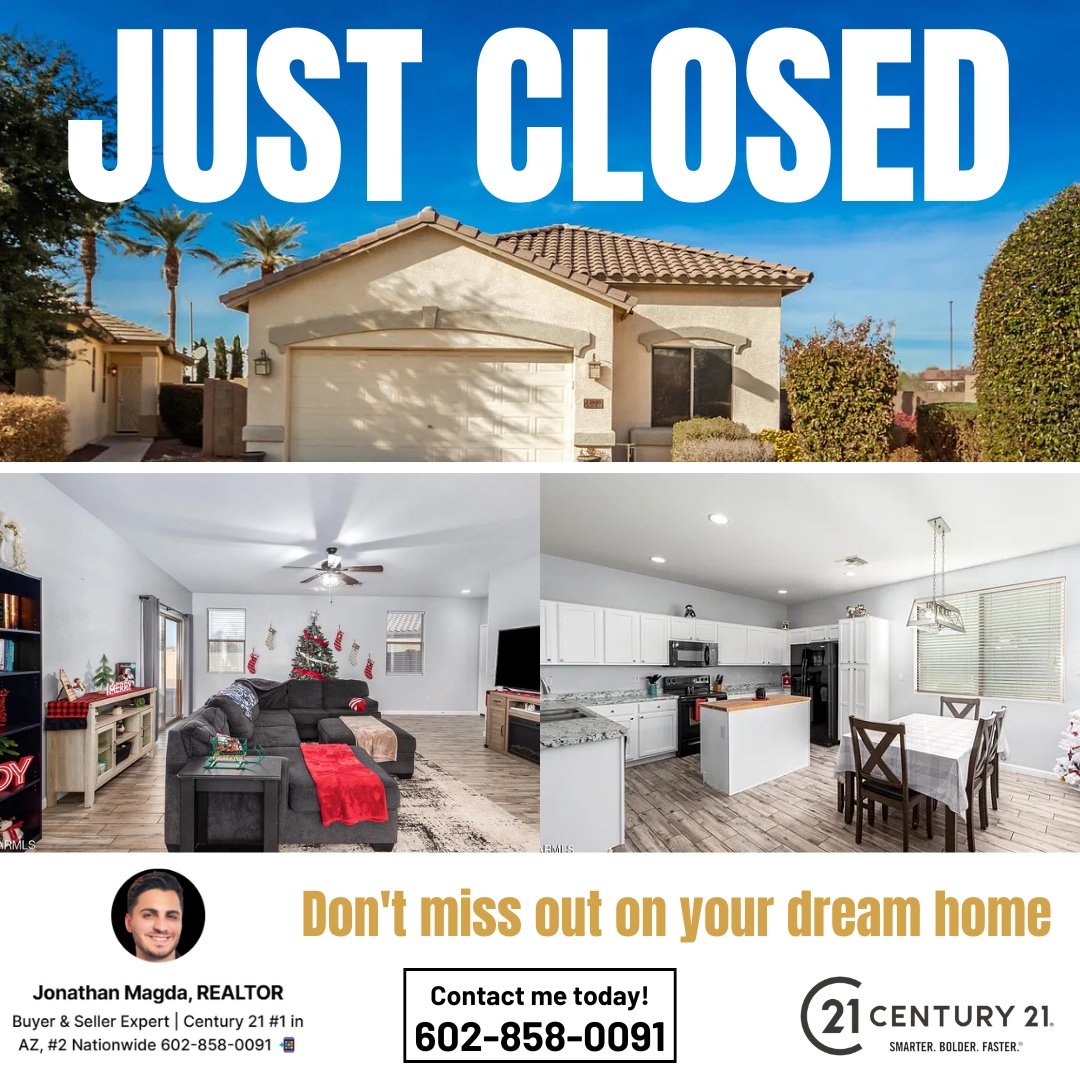 jonnymagda's tweet photo. 🎉 Just Closed! 🎉

Huge congrats to my amazing buyers on purchasing their very first home in Arizona! 🏡

The process was smooth, quick, and stress-free—we even negotiated a fantastic deal with the sellers covering ALL closing costs! 💪

If you’re ready to find your dream home (and score a great deal), I’m here to help! Let’s make it happen. 💼💯

Call or text me today!
602-858-0091 

#justclosed #AZRealEstate #FirstHome #FHA #century21realestate #firstimehomebuyer #PhoenixAZ