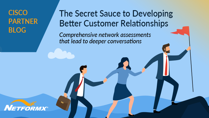 Netformx's tweet photo. Stronger customer relationships start with insights! @Netformx GM @MarkBickerstaf shares how deep network assessments help @CiscoPartners build resilience in their network &amp; plan for long-term growth. 👉https://t.co/uVarCTVITS #Cisco #Security https://t.co/TElVKsWEj7