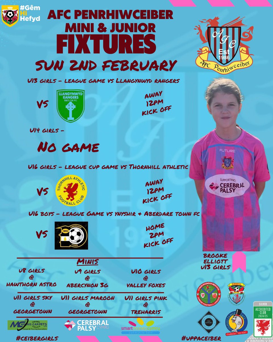AfcPenrhiwceib1's tweet photo. Weekend fixtures and mini football venues for all participating teams. Best of luck all 🤞🏻 #uppaceiber https://t.co/lFJc6kjE8x