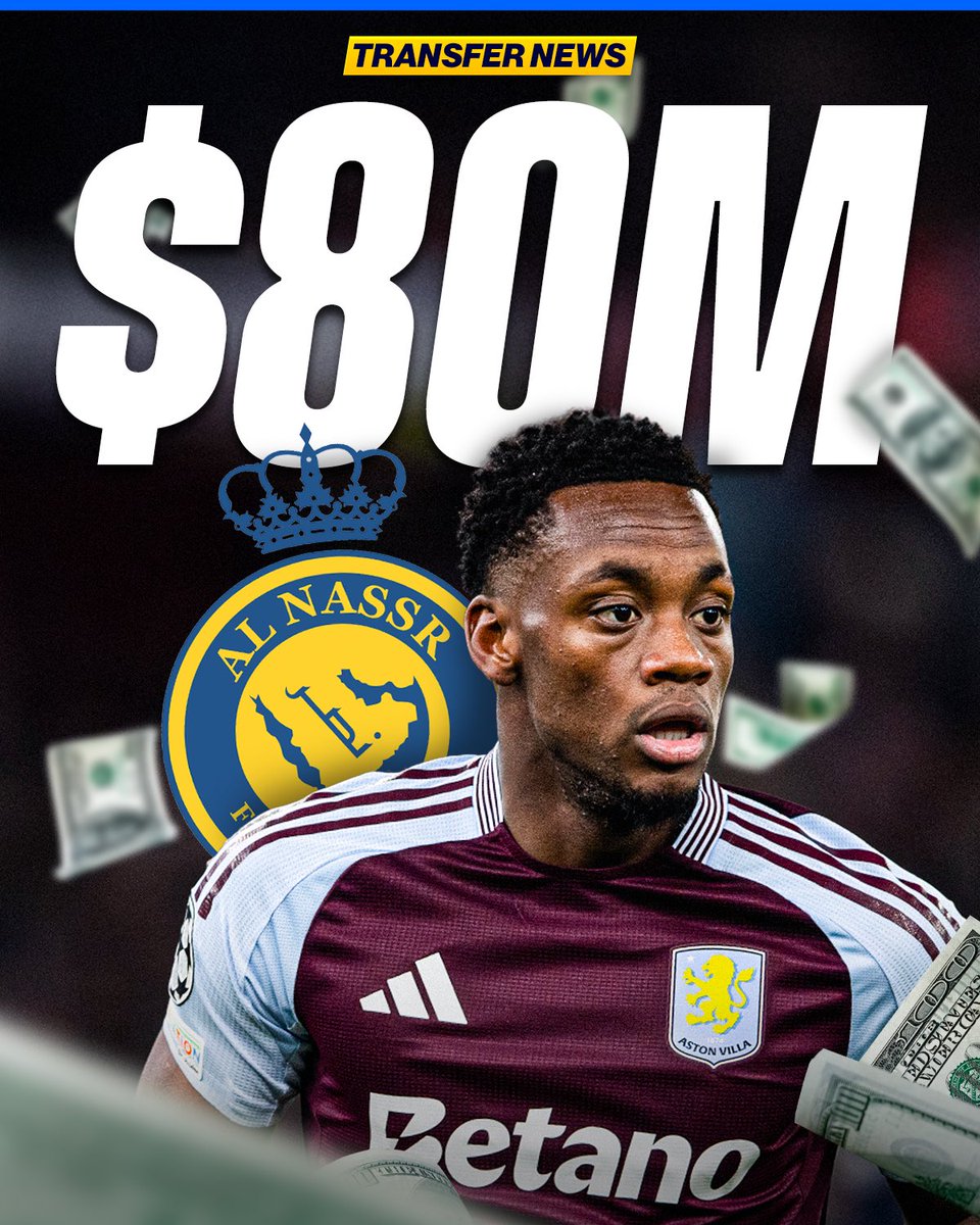 CBSSportsGolazo's tweet photo. Jhon Durán joins Al-Nassr from Aston Villa in a deal that could be worth up to $88 million total with add-ons included ✍️

It’s the second-highest transfer fee Aston Villa have ever received, following Jack Grealish’s move to Manchester City in 2021 (124.5 million) 👀 https://t.co/Meo8S31VhJ