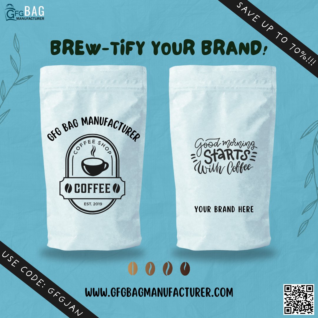 GFGManufacturer's tweet image. 𝗕𝗮𝗴 𝗜𝘁, 𝗕𝗿𝗮𝗻𝗱 𝗜𝘁, 𝗕𝗿𝗲𝘄-𝘁𝗶𝗳𝘆 𝗜𝘁! ☕🔥

Get up to 70% savings when you use the code: 𝐆𝐅𝐆𝐉𝐀𝐍
☎️ 865 770 3722
📩 info@gfgbagmanufacturer.com
🪩 gfgbagmanufacturer.com

#coffeepackaging #disposablepackaging  #webringyourdesignstolife #gfgbagmanufacturer