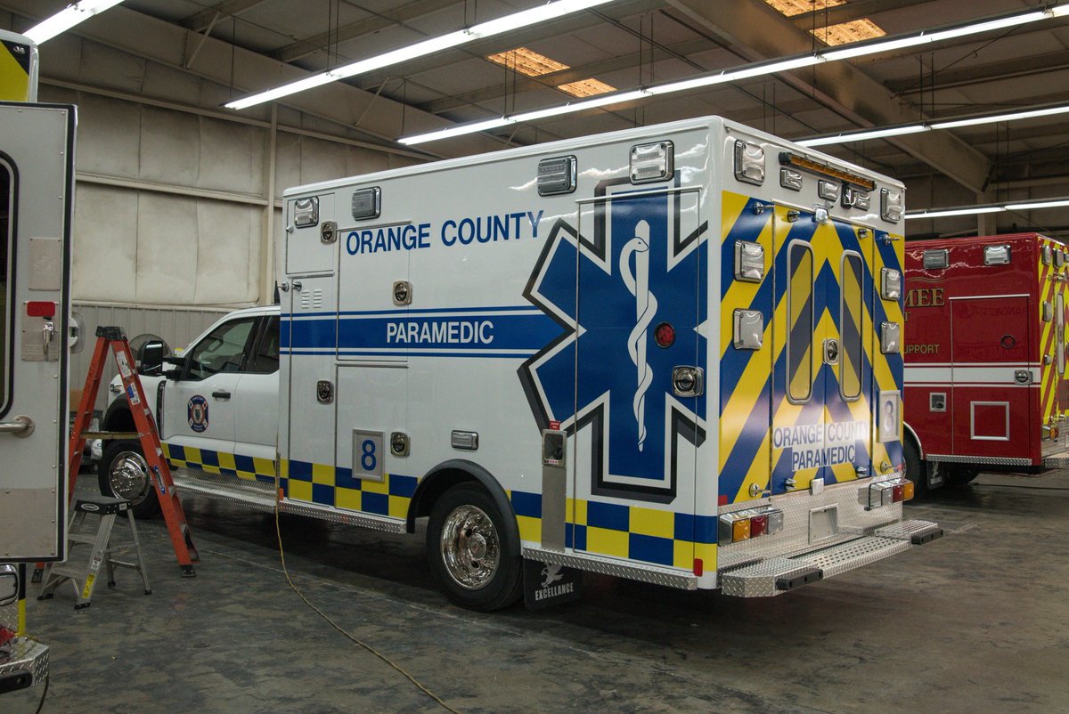 ExcellanceAL's tweet image. Did you know Excellance Inc. not only builds new emergency vehicles but also does remounts? Can you tell which one of these units is a remount? A) Jessamine County B) Kissimmee or C) Orange County? 
#poll #ambulance #ambulances #emergencyvehicles #friday #50years
