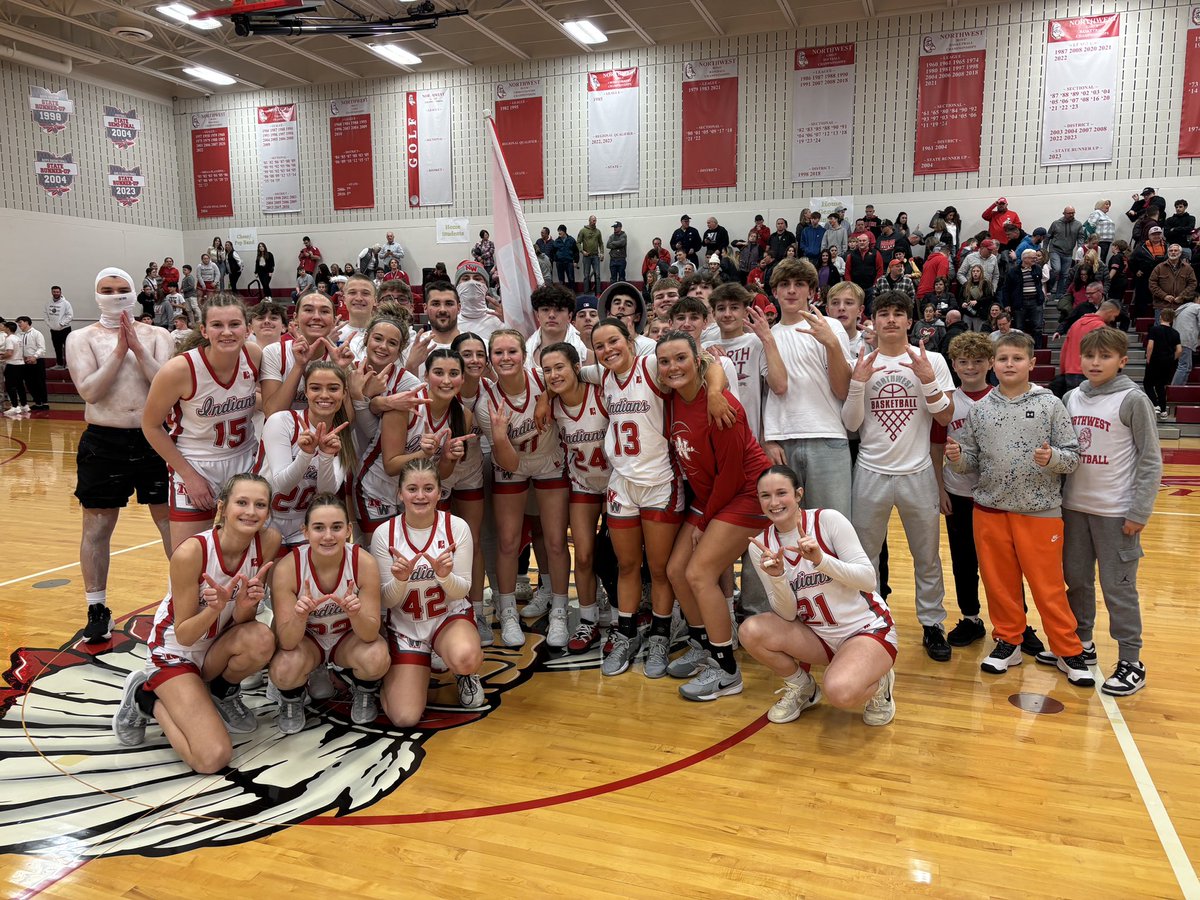 Special thanks to a great group of boys who been supporting <a href="/NWHSgirlshoops/">Northwest Lady Indians Hoops</a> ladies all yr. Love their pride in  supporting lady hoops <a href="/NWHSIndians/">Northwest Indians Athletics</a>   6th man helped us win another <a href="/PAC7_Sports/">PAC-7 Sports</a> 🏀🏆   
The core group deserves some positive press as they are great young men!