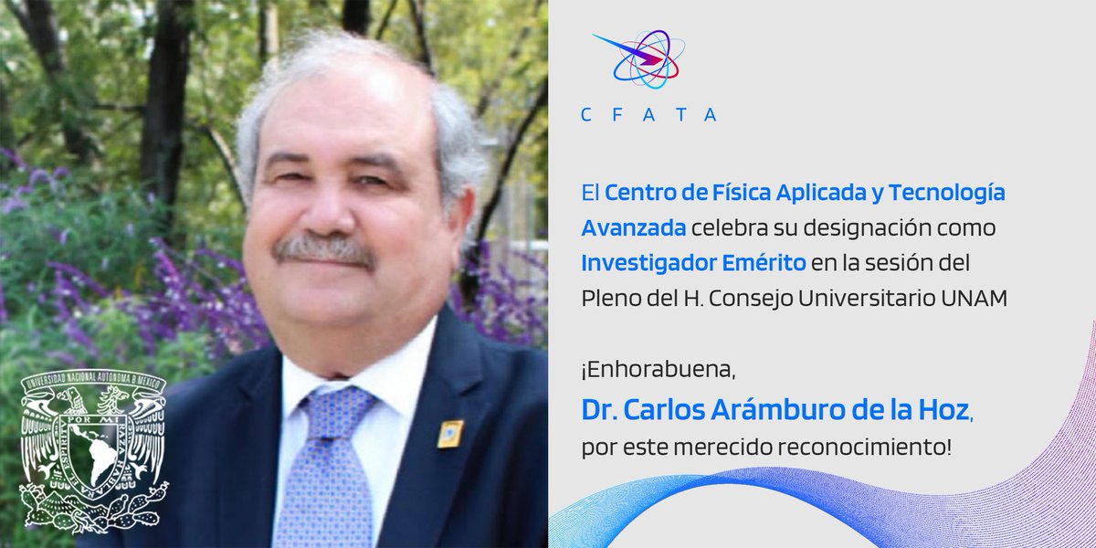 ¡Felicitaciones al Dr. Arámburo, investigador del <a href="/UNAMINB/">Instituto de Neurobiología, UNAM</a>, por este reconocimiento!. Universitario parte de la Comunidad <a href="/UNAM_Juriquilla/">UNAMCampusJuriquilla</a>. 👏