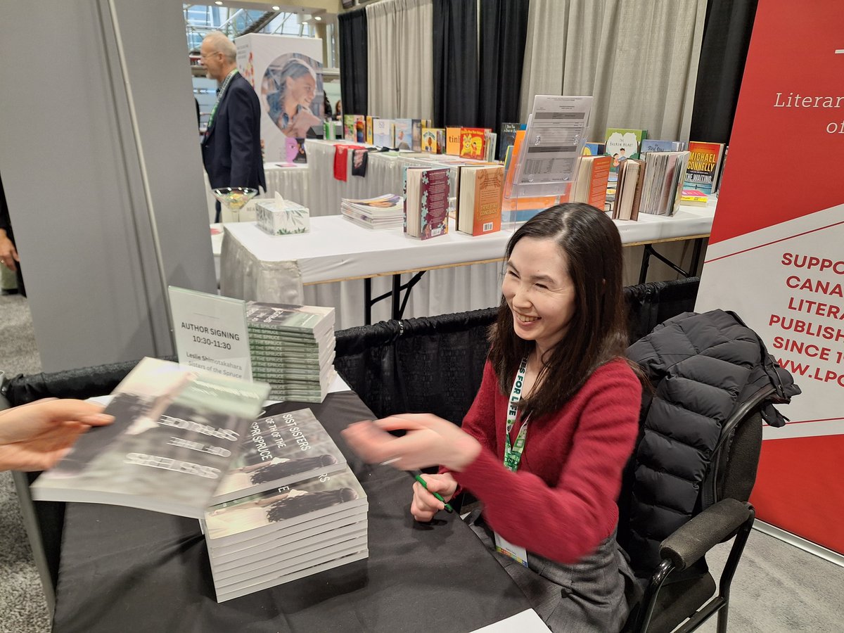 Leslie Shimotakahara (@ex_lit_prof) on Twitter photo Enjoyed signing copies of SISTERS OF THE SPRUCE and chatting with librarians and teachers from across Canada at the OLA Super Conference yesterday! <a href="/TRFNews/">The Rights Factory</a> <a href="/caitlinpress/">Caitlin Press</a> #OLASC Enjoyed signing copies of SISTERS OF THE SPRUCE and chatting with librarians and teachers from across Canada at the OLA Super Conference yesterday! <a href="/TRFNews/">The Rights Factory</a> <a href="/caitlinpress/">Caitlin Press</a> #OLASC