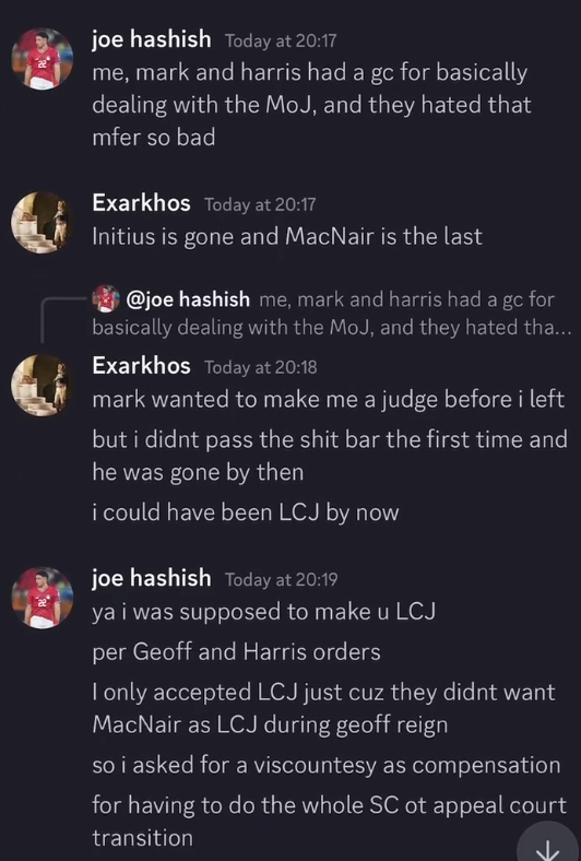 truthnetworkRBX's tweet photo. ELECTORAL COMMISSION-PIRATE PARTY-JUDICIARY SCANDAL
High Court Justice &amp; Electoral Commissioner Exarkhos under fire, as screenshots emerge of what appears to be a plotting group chat where members brag about how they destroy their political enemies. https://t.co/6IlOfWCj6o