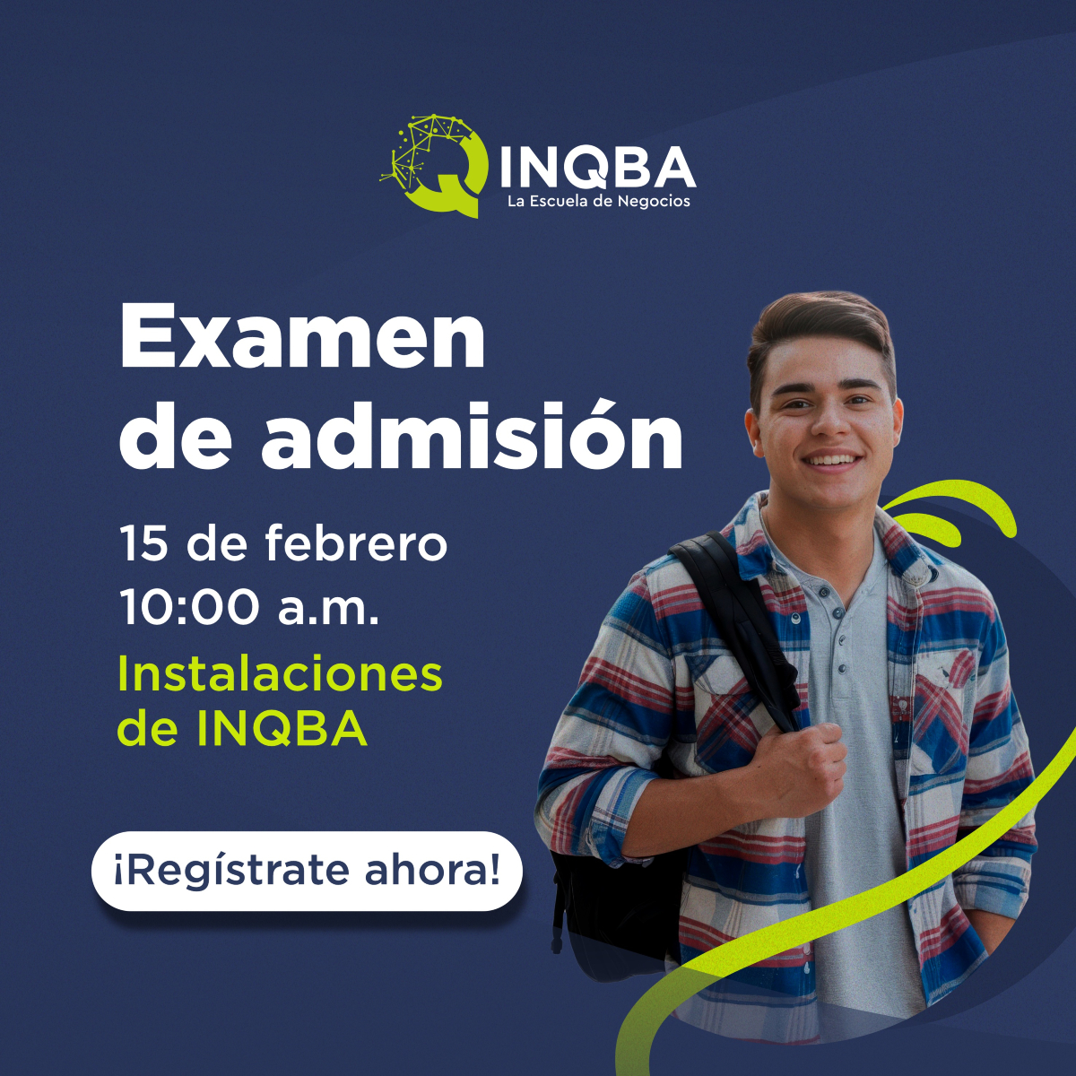 Esta es tu oportunidad para ingresar a INQBA, la Escuela de Negocios en Puebla. Regístrate ahora y recibe toda la información sobre el proceso y el examen de admisión. 👓✒️

#INQBA #ADNEmpresarial #EscuelaDeNegocios #puebla