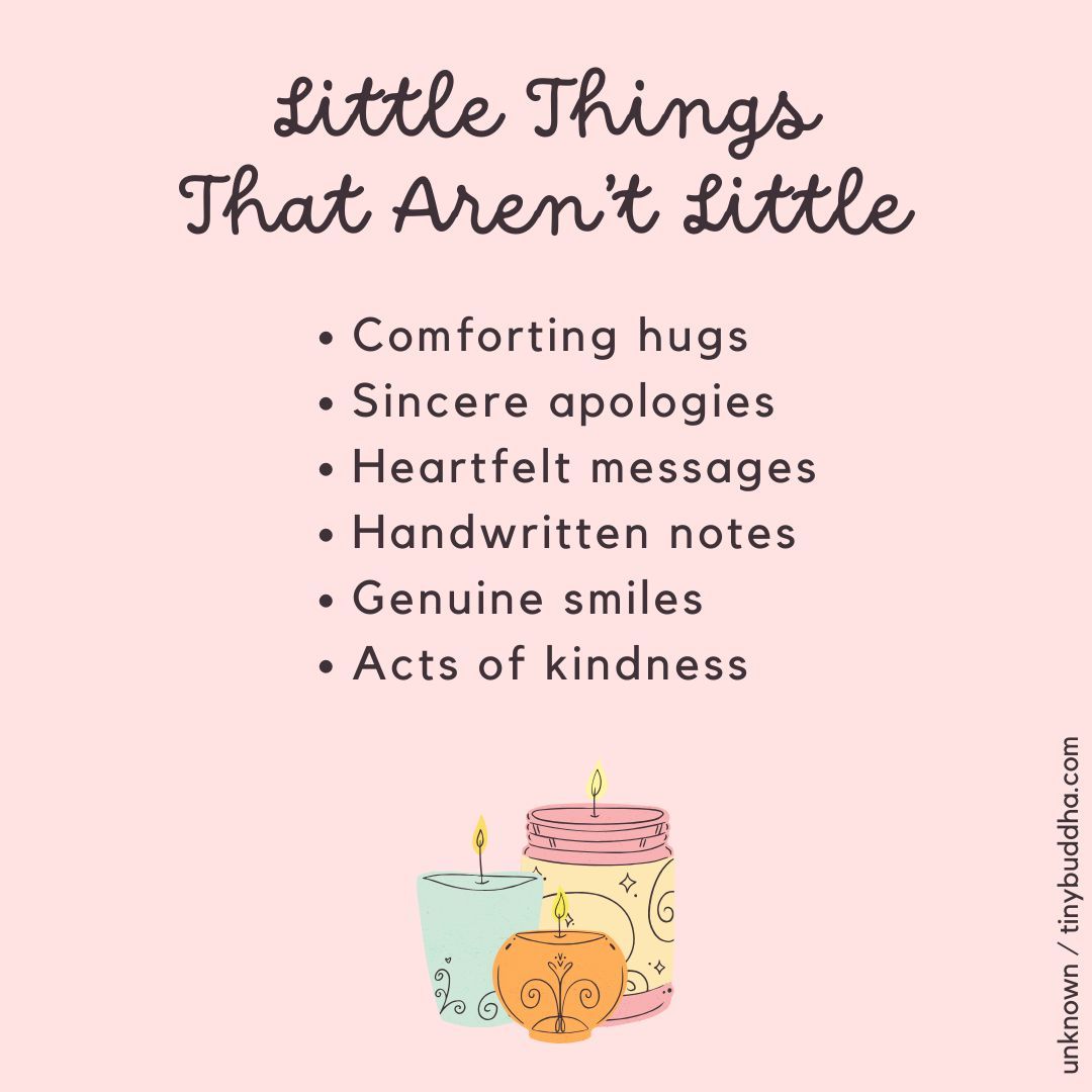 tinybuddha's tweet photo. Little things that aren't little... https://t.co/S206StV8Bl