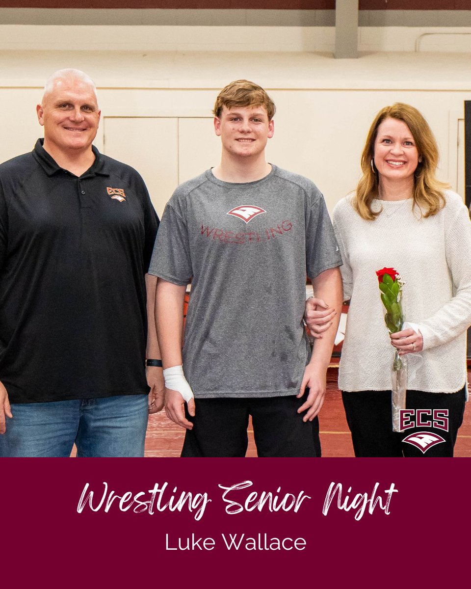 Last night we celebrated Wrestling Senior Night. Thank you to these incredible athletes for their leadership, dedication, and passion. We’re so proud of all you’ve achieved! Thanks to everyone who came to cheer on our team at our inaugural home wrestling match. #GoEagles