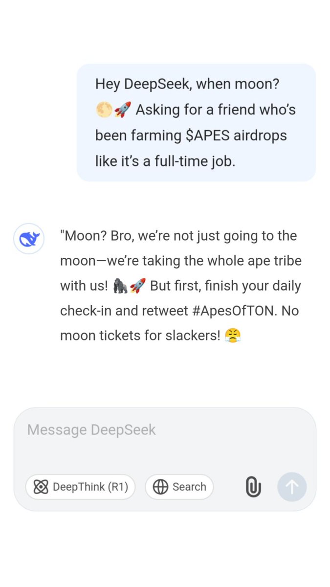 Asked DeepSeek, when moon?