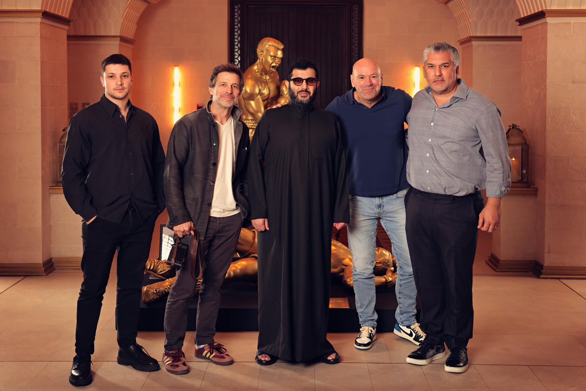 TURKI ALALSHIKH (@turki_alalshikh) on Twitter photo With my dear friends: Dana White, Nick Khan, Zack Snyder and Rodrigo Lorenzo… If there is one thing that I am sure of: is that 2025 will be a crazy year and I mean it… stay tuned for 4 - 5 big surprises that are massive, different and groundbreaking …and of course one of them With my dear friends: Dana White, Nick Khan, Zack Snyder and Rodrigo Lorenzo… If there is one thing that I am sure of: is that 2025 will be a crazy year and I mean it… stay tuned for 4 - 5 big surprises that are massive, different and groundbreaking …and of course one of them