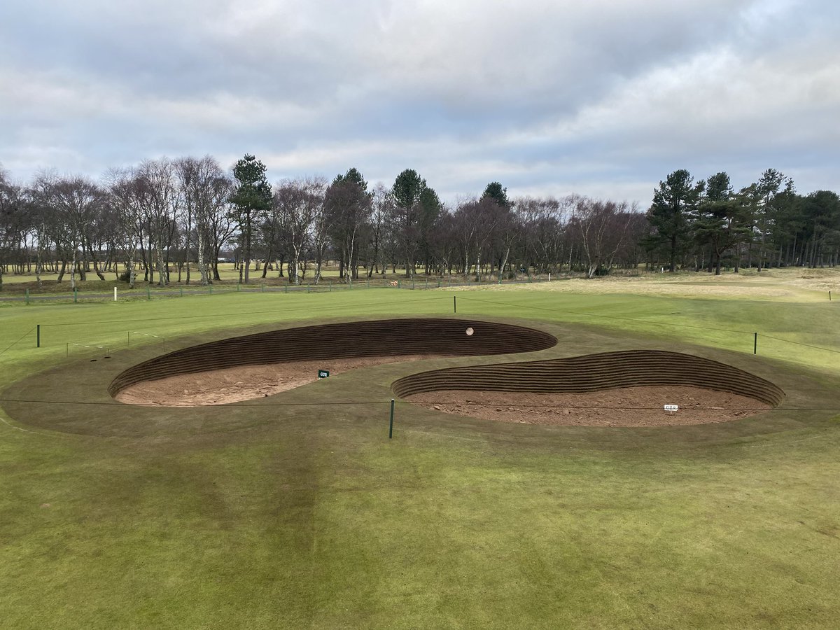 Bunker reno from the past week 😎 <a href="/carnoustiegolf/">Carnoustie Golf Links</a>