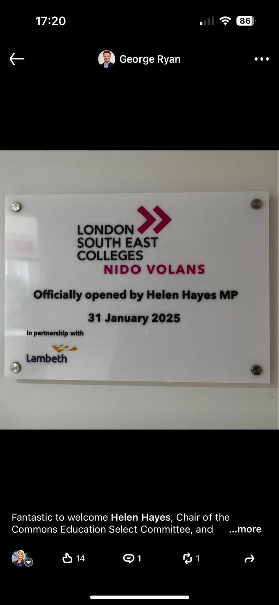 Today marks a huge milestone for Nido Volans Lambeth, as we officially open our new building and strengthening specialist SEND provision for 19–25-year-olds in the Borough.

It was an honour to welcome <a href="/helenhayes_/">Helen Hayes 💙🌹</a>  <a href="/educationgovuk/">Department for Education</a> Alison Ismail, Claire Burton, <a href="/lambeth_council/">Lambeth Council</a>