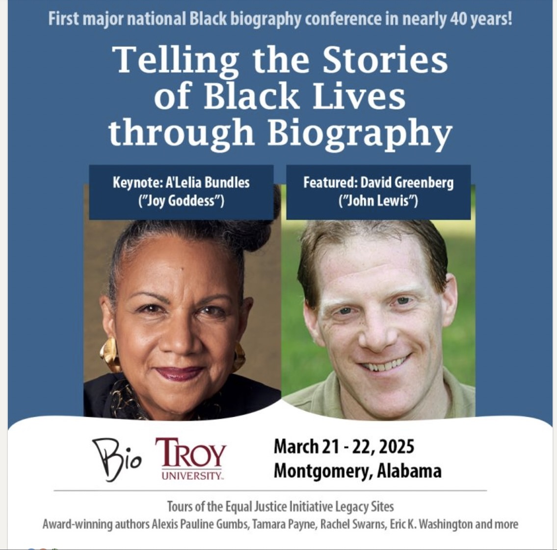 Do you have a biography or a memoir that you’ve been dreaming about writing? Join us in Montgomery, Al. on March 21-22 for the first national Black biography conference in 40 years! biographersinternational.org/montgomery-bio…