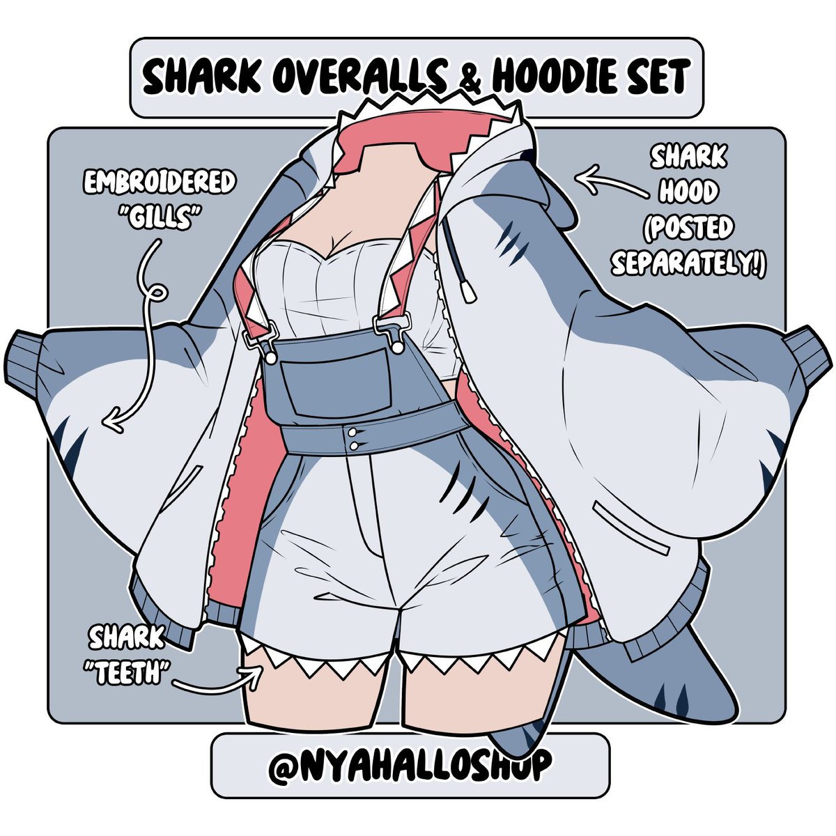 ⟡  SHARK GIVEAWAY ⟡  

Giving away 2 shark hoodies and 2 shark overalls preorders 🦈 TOTAL OF 4 WINNERS

── Follow me and repost  
── Comment whether you'd like to win the hoodie or the overalls

Ends Feb 7th 11:59PM EST 🦈