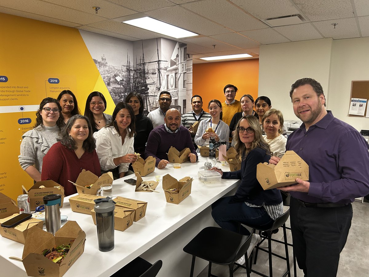livingston_intl's tweet image. What better way to celebrate #Havefunatworkday than with awesome colleagues and delicious food? We&apos;re taking a break from trade news and classification codes to recharge and reconnect! 

Special shoutout to Porta Via for the unbelievable salads, wraps, paninis, and bowls!
