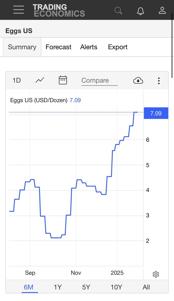 erikalee's tweet photo. Eggs are now $7 USD a dozen

Eggs are outperforming most memecoins https://t.co/QcxiCnx0RY