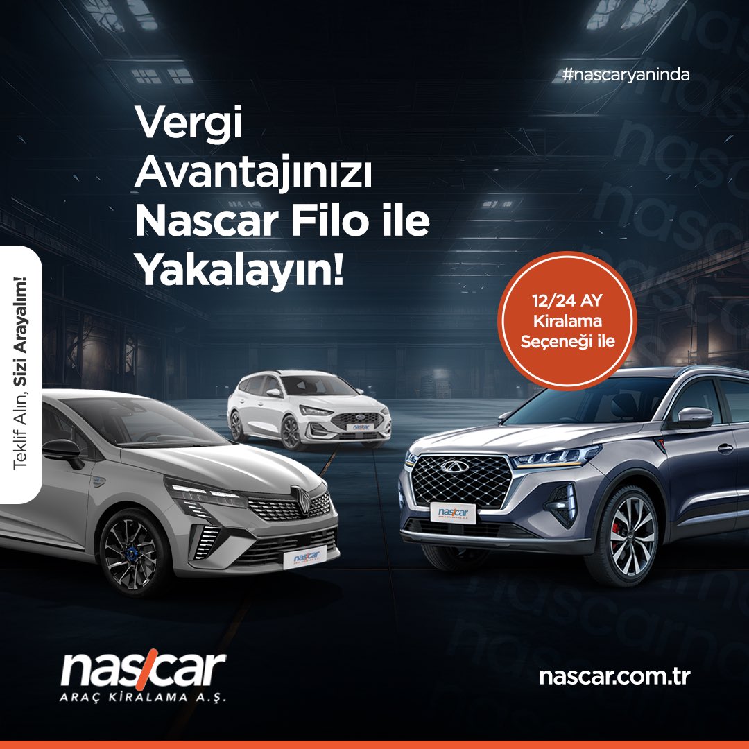 Nascar Filo, işletmenizin maliyetlerini optimize ederek bütçenizi rahatlatır.🚗

Şimdi Nascar Filo ile tanışın ve işletmeniz için en uygun çözümleri keşfedin! 🌟

🌐 nascar.com.tr

#Nascar #NascarFilo #FiloKiralama #Prestij #İşDünyası #AraçKiralama #Profesyonellik