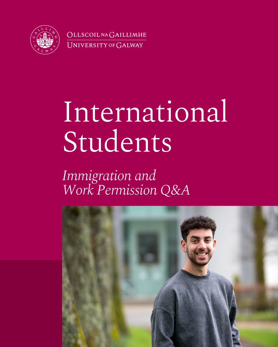 Struggling with visas and work permits? We've got you covered! 🙌 Join our Visa &amp; Work Permission Info Session 
📅 Date: Wednesday, 5th February
📍 Location: O'Flaherty Lecture Theatre
⏰ Time: 18:00-19:00
🔗 Register now: careersconnect.universityofgalway.ie/unauth?leap=tr… 

#InternationalStudents