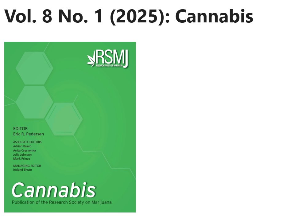 RSMj (@researchmj) on Twitter photo We're excited to announce the publication of a new issue of Cannabis! Thanks to all the authors and to managing editor <a href="/irelandshute/">Ireland Shute</a>! Now on our eighth volume, Cannabis is an #openaccess journal dedicated to the scientific study of #marijuana.
publications.sciences.ucf.edu/cannabis/index… We're excited to announce the publication of a new issue of Cannabis! Thanks to all the authors and to managing editor <a href="/irelandshute/">Ireland Shute</a>! Now on our eighth volume, Cannabis is an #openaccess journal dedicated to the scientific study of #marijuana.
publications.sciences.ucf.edu/cannabis/index…
