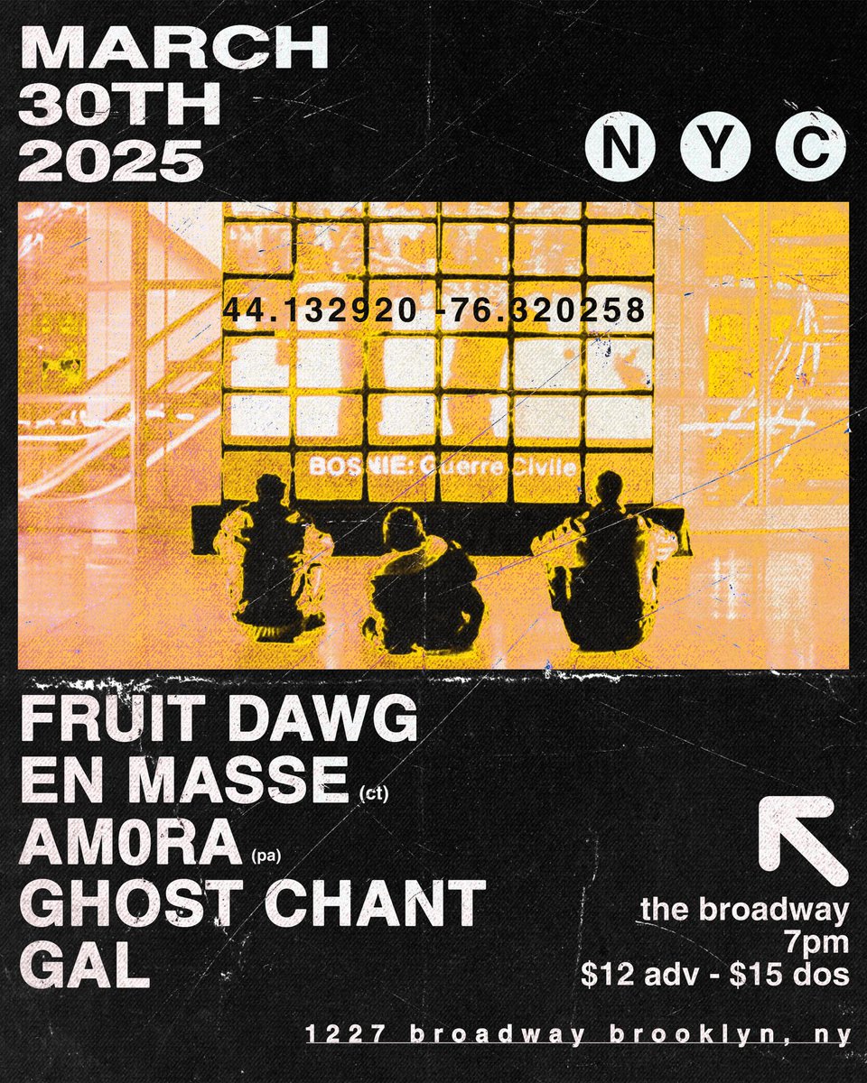 two show drops in one day? you bet. 
brooklyn come hang. more shows tba.