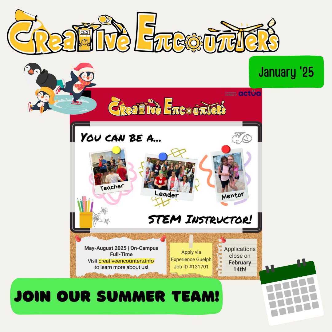 CEScamps's tweet photo. January ‘25 Recap! 🛷❄️

In January we…
💡 Attended the 2025 @ActuaCanada National Conference
 🎉 Launched our 2025 Summer Camp themes
📋 Started hiring for our summer STEM Instructor team

Take a look at some highlights from this month! 📷 https://t.co/3fnh4teYgt