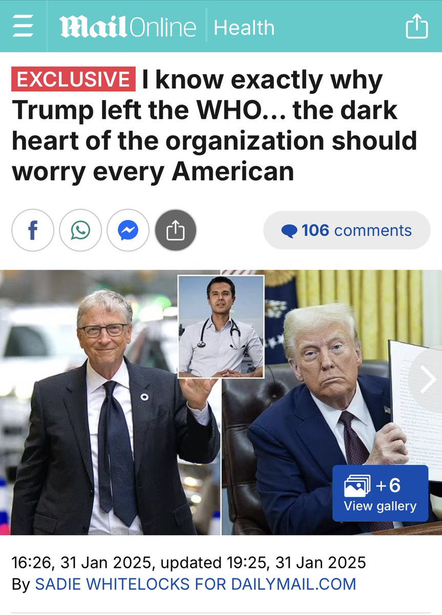 DrAseemMalhotra's tweet image. BREAKING:

‘I know exactly why Trump left the WHO... the dark heart of the organization should worry every American

Speaking on DailyMail.com's podcast Welcome to MAGAland this week, Dr Aseem Malhotra said there were also concerns among those in the incoming…