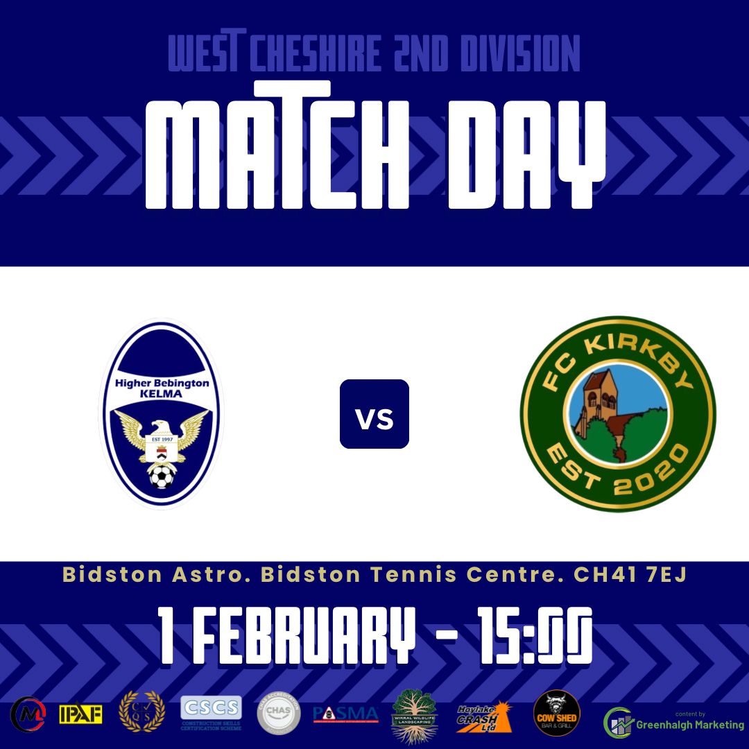 HBKelmaFC's tweet photo. Tomorrow we host top of the table Kirby at Bidston Astro, 3pm kick off.
#Kelma https://t.co/vkPDJrxQzq