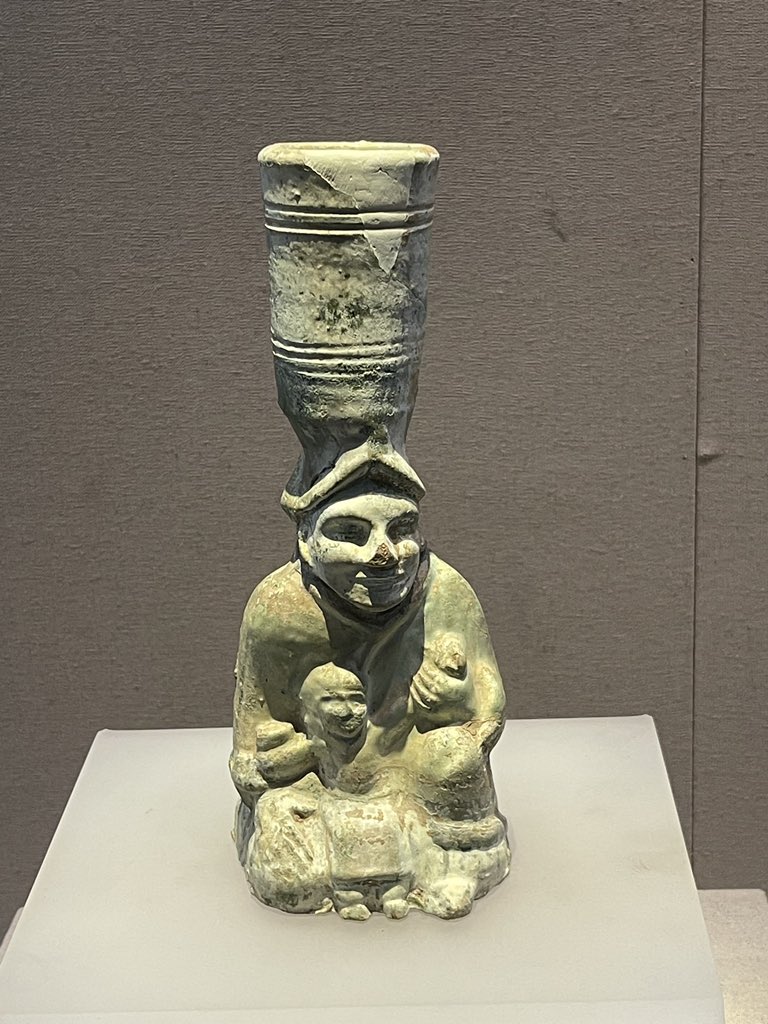 realgavinlee's tweet photo. @chapps How about this one? It is easy to identify the western influence (the exotic appearance of the figurine and the design of the item). It is from Han Empire (3 Cent. BC-3 Cent. AD). https://t.co/BHYqx4rkOf