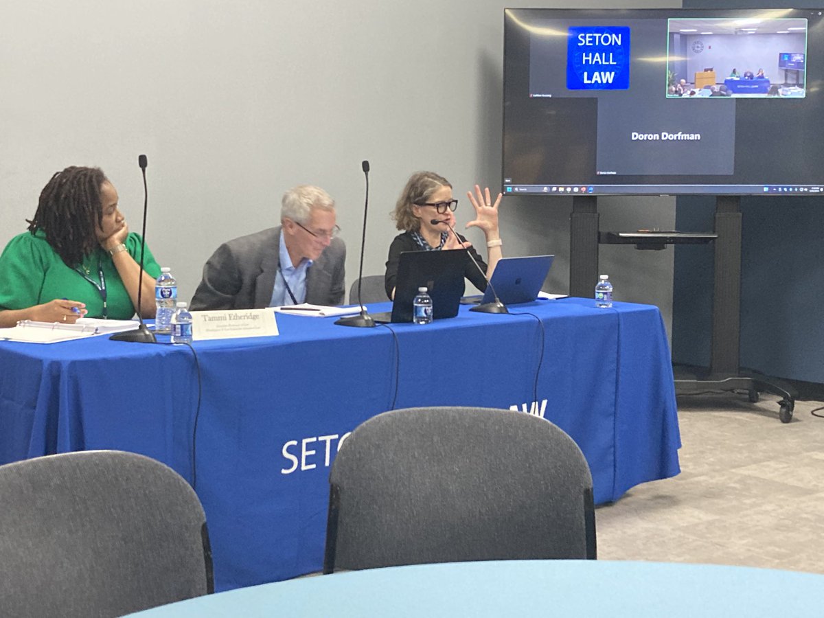 Tara Adams Ragone (@tararagone) on Twitter photo Discussing <a href="/geohorvath/">George Horvath</a>’s paper, “The Medical Devices Regulatory Mess: A Choice, Not a Necessity,” at <a href="/SHUHealthLaw/">Seton Hall Center for Health & Pharmaceutical Law</a>’s 9th Annual Health Law Works-Progress Retreat with commentators <a href="/elizabethAweeks/">Elizabeth Weeks</a> and Prof. Tammi Etheridge of Washington & Lee University School of Law. Discussing <a href="/geohorvath/">George Horvath</a>’s paper, “The Medical Devices Regulatory Mess: A Choice, Not a Necessity,” at <a href="/SHUHealthLaw/">Seton Hall Center for Health & Pharmaceutical Law</a>’s 9th Annual Health Law Works-Progress Retreat with commentators <a href="/elizabethAweeks/">Elizabeth Weeks</a> and Prof. Tammi Etheridge of Washington & Lee University School of Law.