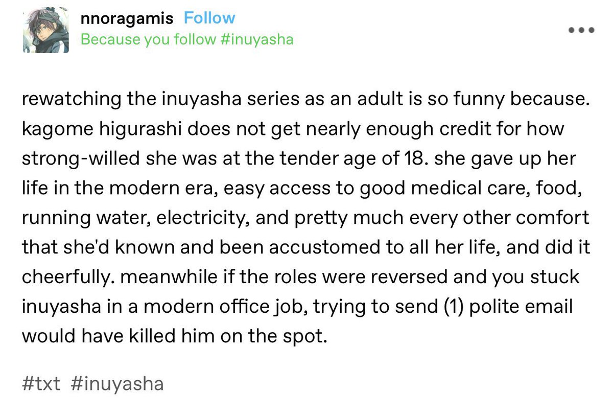 mangakagome's tweet photo. i love this post.. makes me imagine inuyasha getting a job at wacdonalds https://t.co/UxWTkvkxYj