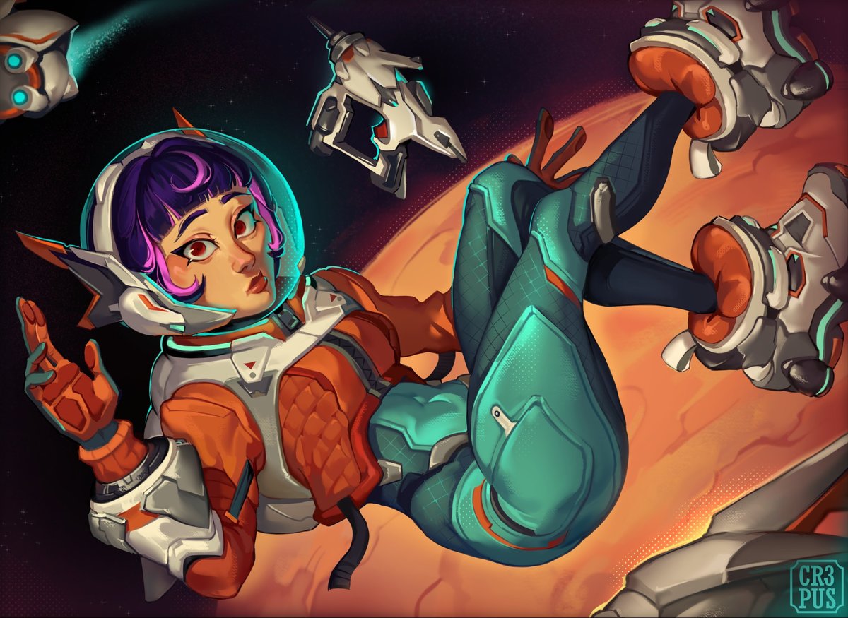 CR3PUS's tweet image. Heres the Juno painting from 2 months ago 🚀
#Overwatch2 #OverwatchArt #fanart #art
