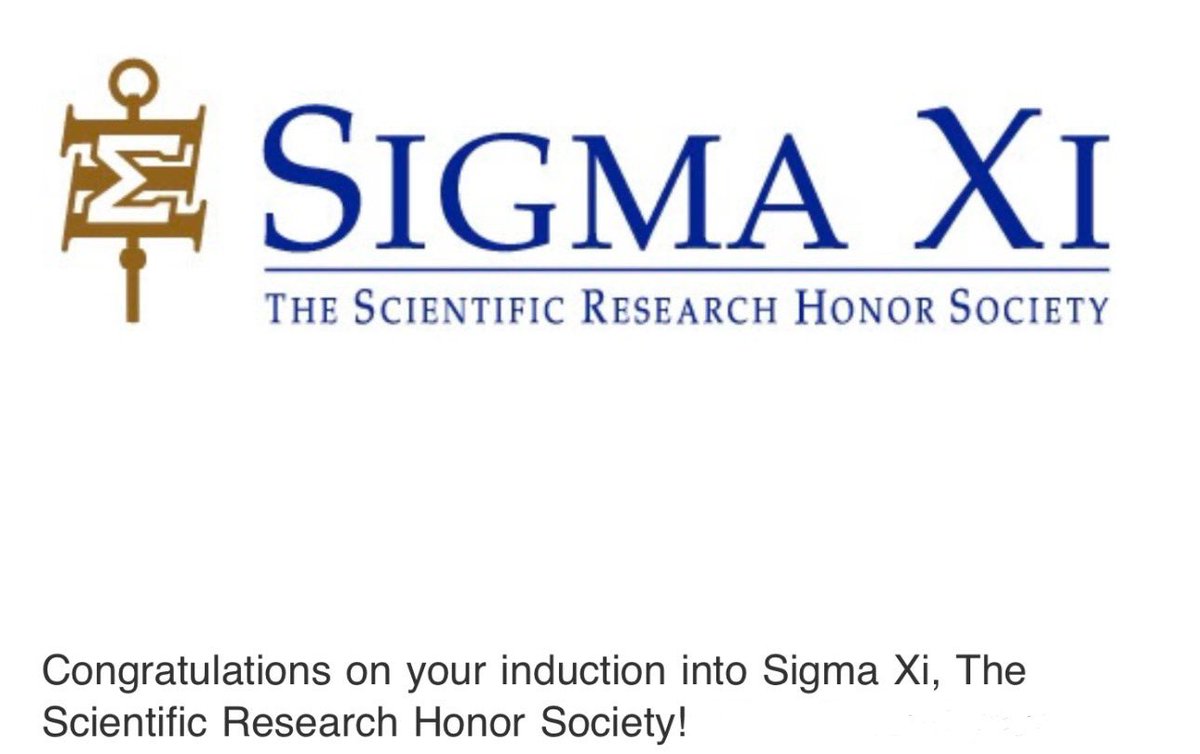 Honored to be elected as a member of <a href="/SigmaXiSociety/">SigmaXi</a>, The Scientific Research Honor Society! Excited to be part of a community committed to advancing research. #gratitude