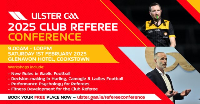 Looking forward to presenting to <a href="/UlsterGAA/">Ulster GAA</a> referees tomorrow on 'Performance Psychology for Referees'. 
The session is based on our 'RefWell' programme, developed with <a href="/officialgaa/">The GAA</a> over the past 2 years specifically for GAA club referees. Details of the conference in post below
