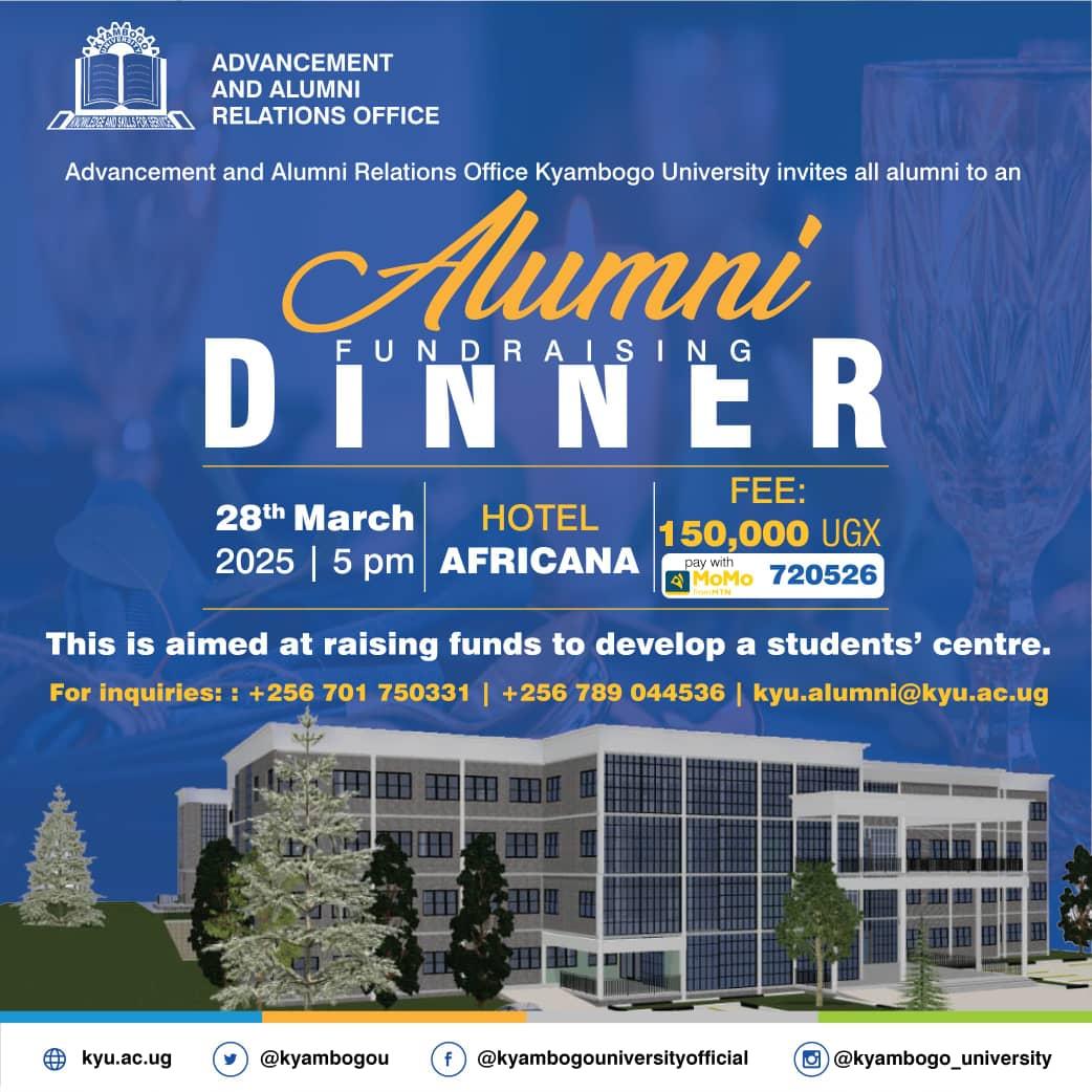 Dear Alumni, 
Mark this date for the Alumni Fundraising Dinner.