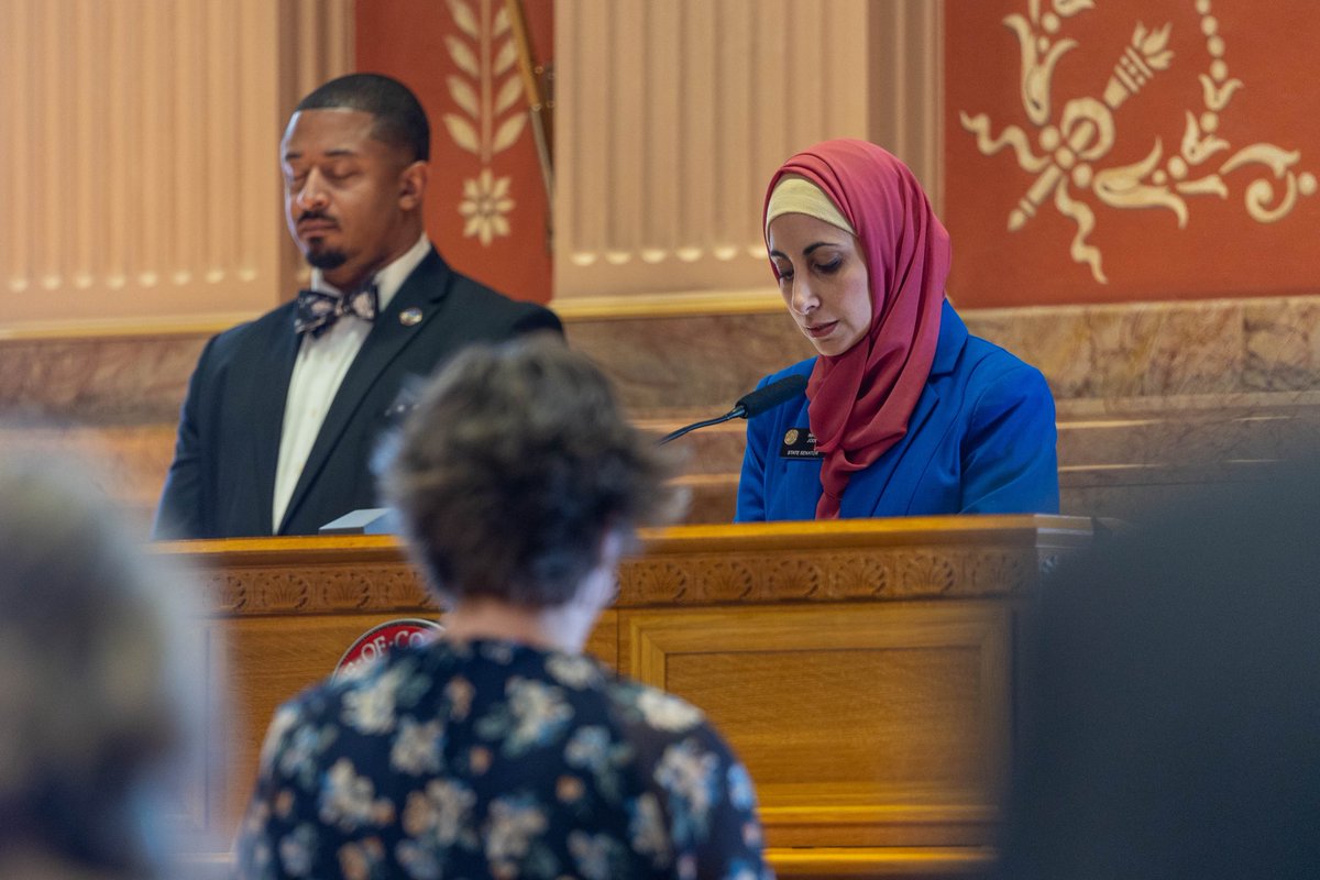 We enjoyed spending some time with our friend Congressman Joe Neguse today!  I appreciate our newly elected Senator Iman Jodeh for leading the Resolution for World Hijab Day today as well. Great way to end a productive week!