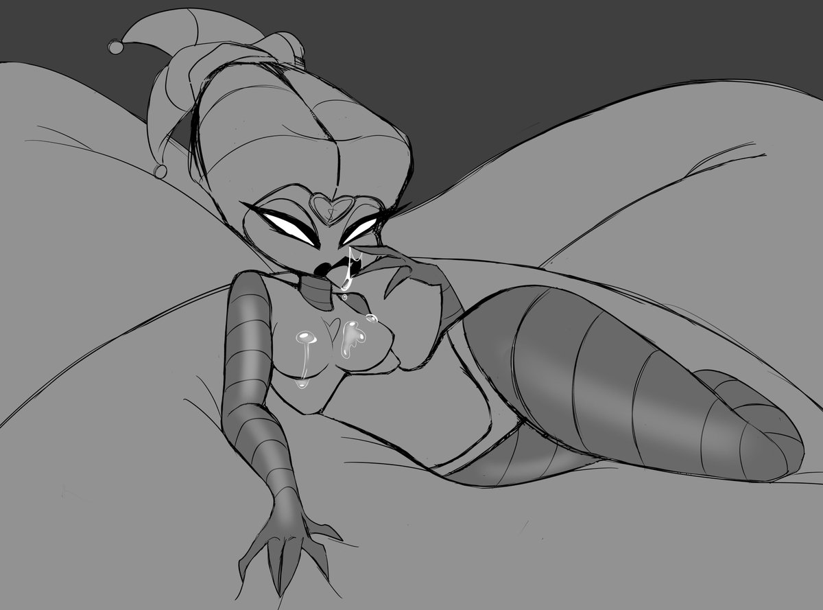 klrkIand987's tweet photo. CW:Body fluids
Bimbo got a tasty meal from his Master💚
#HelluvaBossMammon #RoboFizzOc https://t.co/OGYGeUgzQc