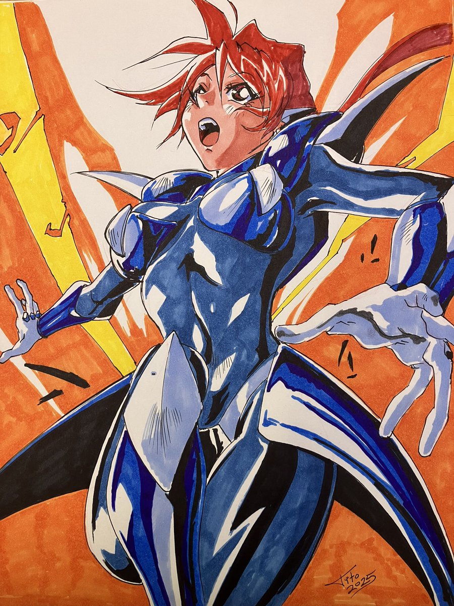 InfinityArk's tweet image. New Ink and Marker art of Roa Tito drew at @ohayocon #Ohayocon