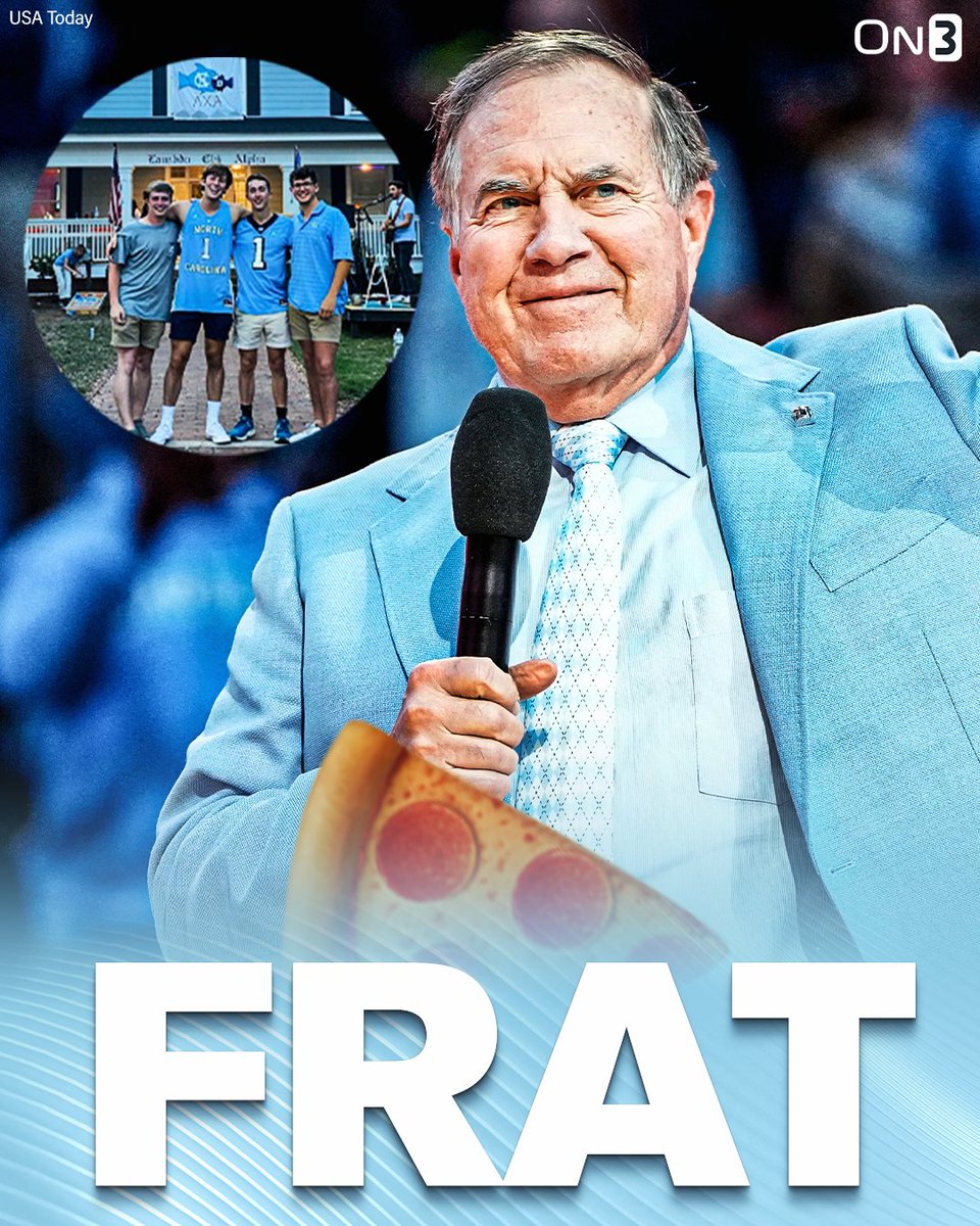 NEW: Bill Belichick is sending free pizzas to North Carolina fraternities ahead of tomorrow's game vs. Duke🍕

(h/t <a href="/RossMartinNC/">Ross Martin</a>) 

on3.com/college/north-…
