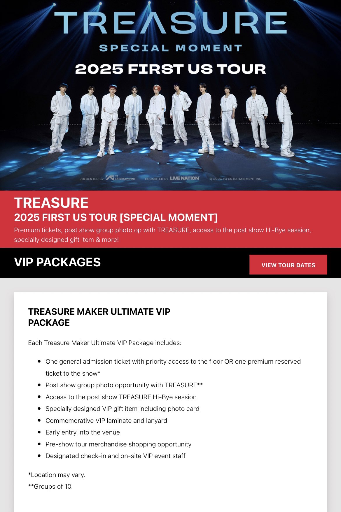 Treasure US Tour VIP Information and Packages Explained | TikTok