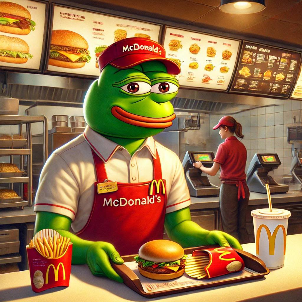 What does the $PEPE community think about $McDonalds newest employee
🍔🐸 CA: GXZYzQ8yojDunYhoa7n9ZtT1cuybVhuXpCpQCzB8moon $McMeme #McDonalds