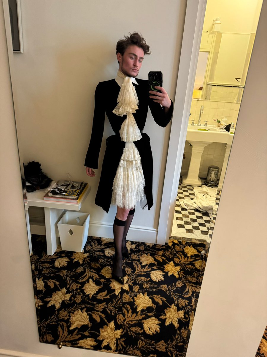 gottmik's tweet photo. Styling the @JPGaultier Fall Haute Couture 2005 moment for the 2025 couture show! 20 years later I fear we slayed https://t.co/y0LdLekSGs