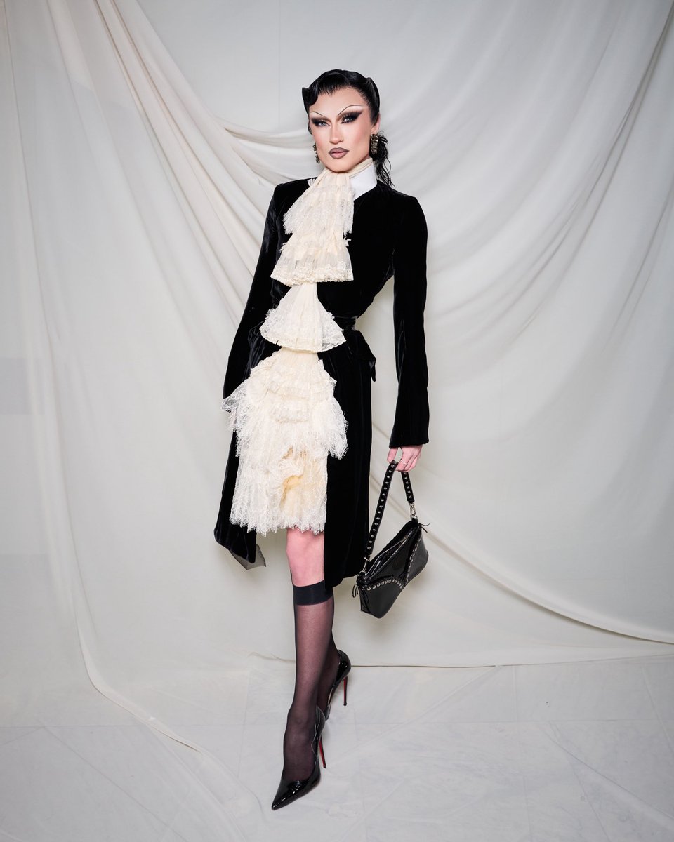 gottmik's tweet photo. Styling the @JPGaultier Fall Haute Couture 2005 moment for the 2025 couture show! 20 years later I fear we slayed https://t.co/y0LdLekSGs