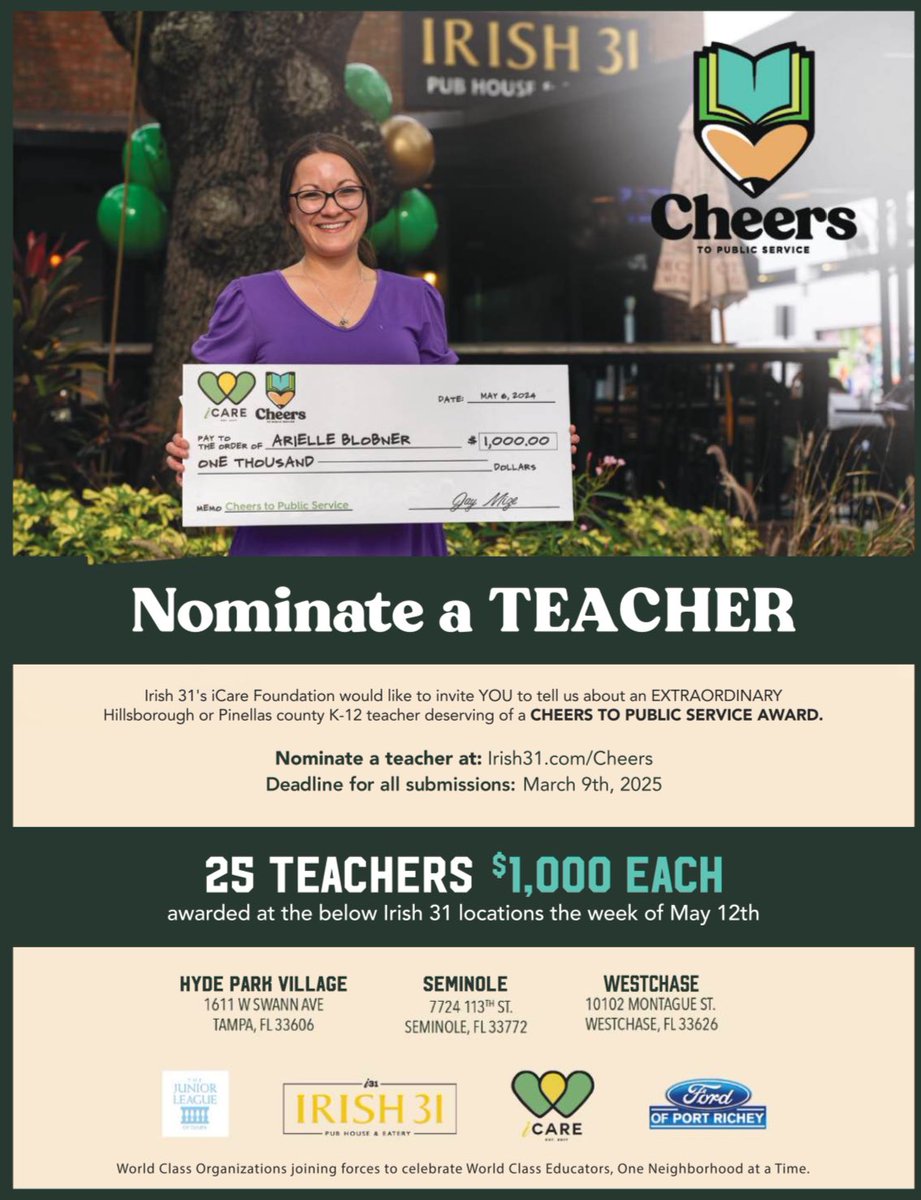 Foster Elementary (@fosterelemhcps) on Twitter photo Letās see how many teachers from Foster receive a nomination from the community!
<a href="/Community_Sch/">Community Schools in Hillsborough Schools</a> Letās see how many teachers from Foster receive a nomination from the community!
<a href="/Community_Sch/">Community Schools in Hillsborough Schools</a>