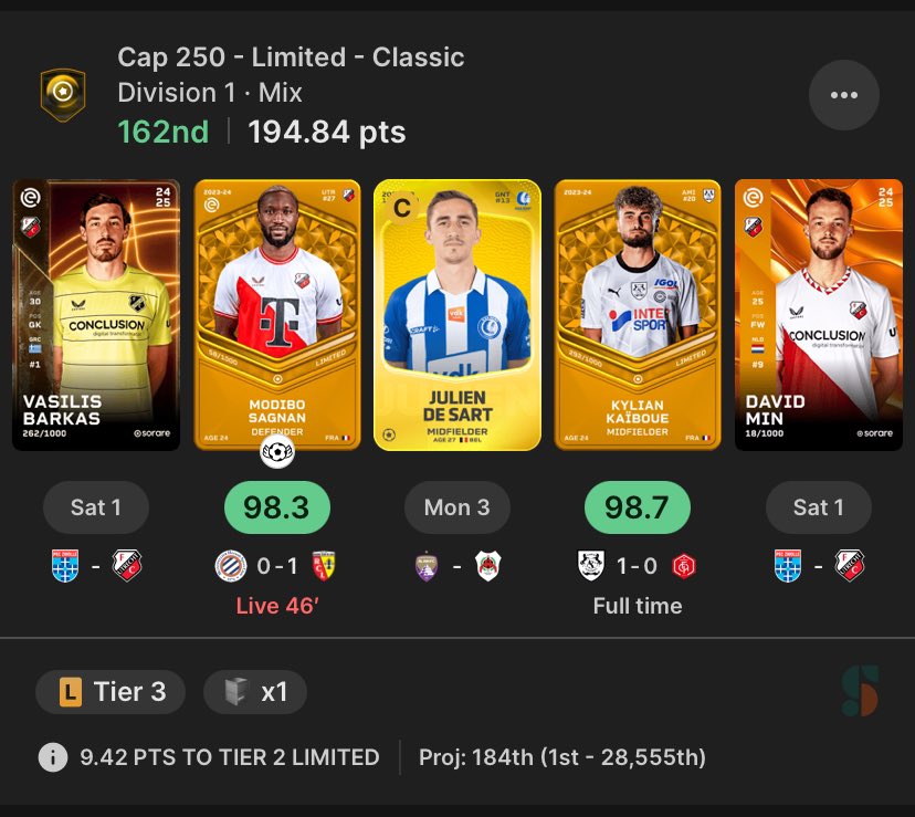 Friday curse? Whats that.    
<a href="/Sorare/">Sorare</a>