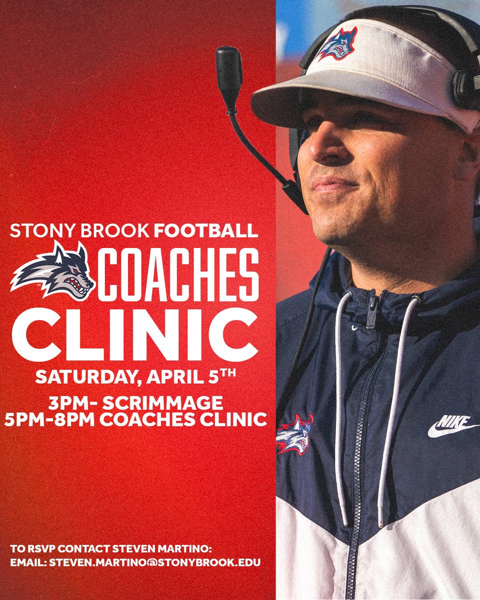 Stony Brook Football (@stonybrookfb) on Twitter photo Learn from the best π«‘
Email steven.martino@stonybrook.edu to reserve your spot today!
ππΊ x #As1 x <a href="/CoachBCosh/">Billy Cosh</a> Learn from the best π«‘
Email steven.martino@stonybrook.edu to reserve your spot today!
ππΊ x #As1 x <a href="/CoachBCosh/">Billy Cosh</a>