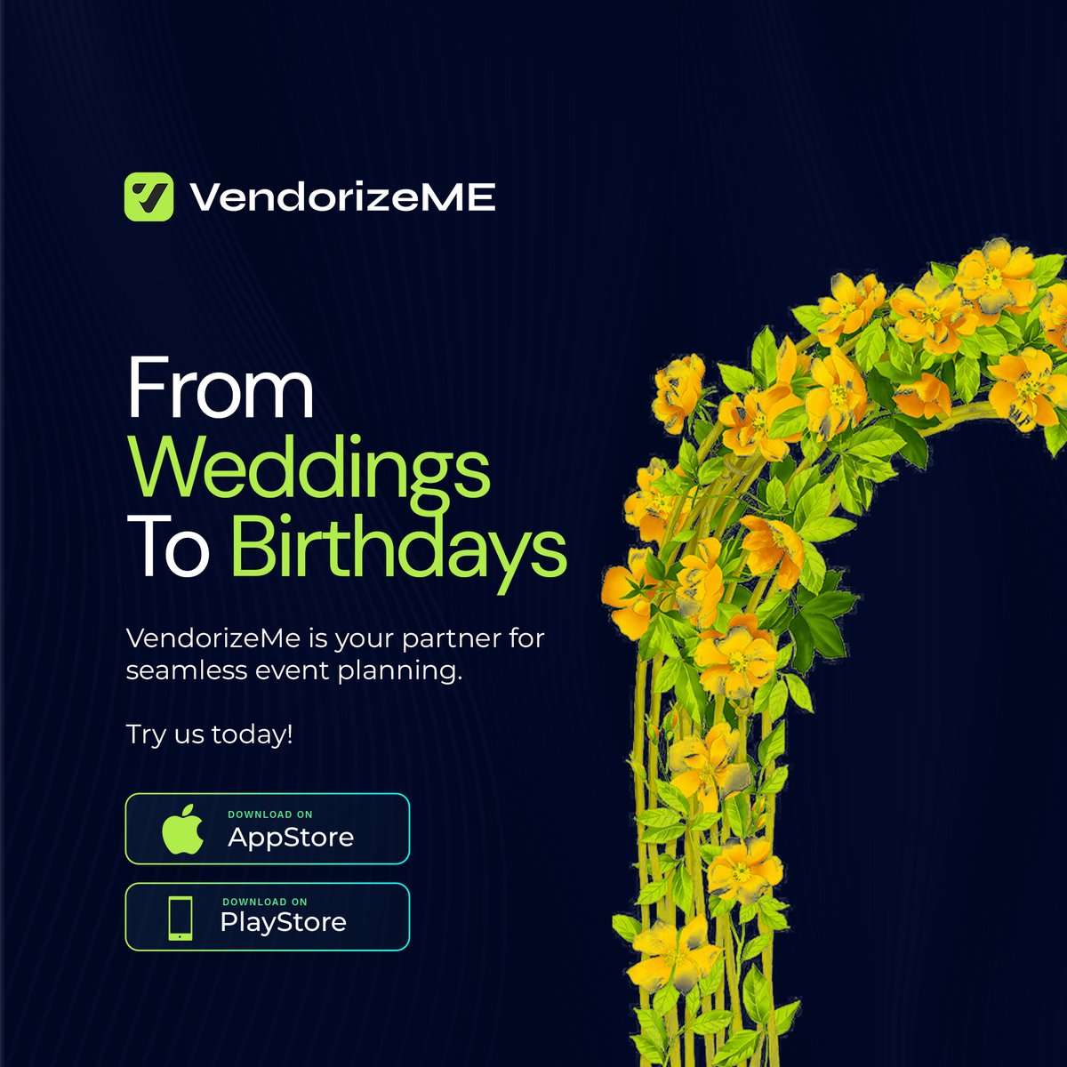 VendorizeME_app's tweet photo. From weddings to birthdays, VendorizeMe is your partner for seamless event planning. 

Try us today!

#eventplanningservices #VendorizeME #Booking https://t.co/C6Jje1BUDp