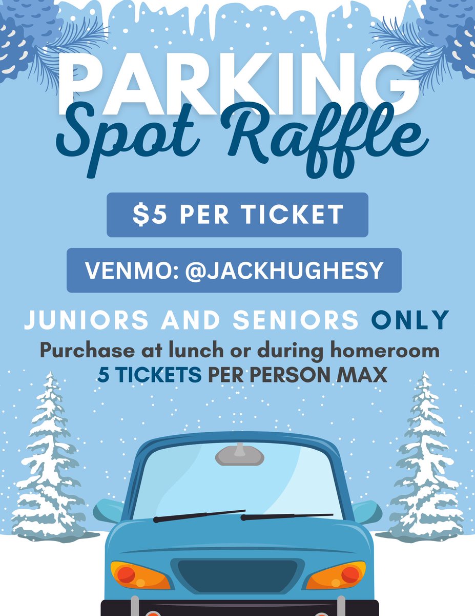 MHS Class of 2026 (@2026mhs) on Twitter photo Tired of walking into school the rain and snow? Win two weeks of up close and guaranteed parking! Shout out to <a href="/MHSAPDC/">Dominic Centorino</a> for sacrificing his luxury space to support the Class of 2026! 🤩 Tired of walking into school the rain and snow? Win two weeks of up close and guaranteed parking! Shout out to <a href="/MHSAPDC/">Dominic Centorino</a> for sacrificing his luxury space to support the Class of 2026! 🤩